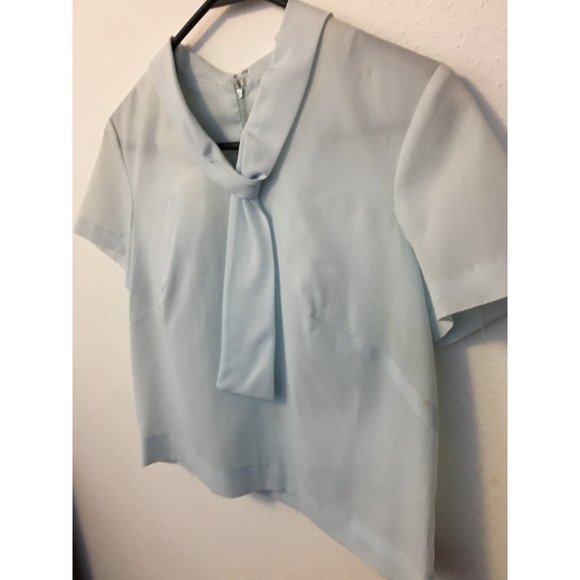 Vintage 50s Skirt Set Cropped Top Pastel Twee School Soft Girl Anime Kawaii (BT) - Picture 9 of 13